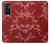 S3817 Motif de fleurs de cerisier floral rouge Etui Coque Housse pour OnePlus 9RT 5G