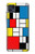 S3814 Composition de dessin au trait Piet Mondrian Etui Coque Housse pour Motorola Moto G50 5G [for G50 5G only. NOT for G50]