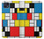 S3814 Composition de dessin au trait Piet Mondrian Etui Coque Housse pour Motorola Moto G50 5G [for G50 5G only. NOT for G50]