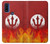 S2803 Feu Rouge Diable Lance Symbole Etui Coque Housse pour Motorola G Pure
