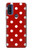 S2951 Rouge Pois Etui Coque Housse pour Motorola G Pure