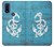 S3053 Marin Blue Anchor Etui Coque Housse pour Motorola G Pure