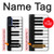 S3078 Noir et blanc Clavier de piano Etui Coque Housse pour Motorola G Pure