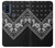 S3363 Motif Bandana Noir Etui Coque Housse pour Motorola G Pure