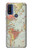 S3418 Carte du monde millésimé Etui Coque Housse pour Motorola G Pure