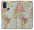 S3418 Carte du monde millésimé Etui Coque Housse pour Motorola G Pure