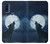 S3693 Pleine lune du loup blanc sinistre Etui Coque Housse pour Motorola G Pure