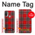 S2374 Motif Tartan Rouge Etui Coque Housse pour Motorola Moto E20,E30,E40