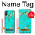 S2377 Turquoise Texture Motif imprimé Gemme Etui Coque Housse pour Motorola Moto E20,E30,E40