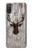 S2505 Tête de Renne Vieux bois Texture graphique Etui Coque Housse pour Motorola Moto E20,E30,E40