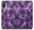S3713 Graphique violet améthyste à quartz imprimé Etui Coque Housse pour Motorola Moto E20,E30,E40