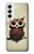 S0360 café Chouette Etui Coque Housse pour Samsung Galaxy S22