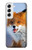 S0417 Renard Etui Coque Housse pour Samsung Galaxy S22