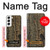 S0598 Bois imprimé graphique Etui Coque Housse pour Samsung Galaxy S22