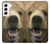 S0840 Grizzly Bear visage Etui Coque Housse pour Samsung Galaxy S22