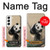 S2210 Peinture Art Panda Fluffy Etui Coque Housse pour Samsung Galaxy S22