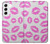 S2214 Bisous Lèvres roses Etui Coque Housse pour Samsung Galaxy S22