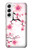S2359 Fleur de prunier Etui Coque Housse pour Samsung Galaxy S22