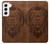 S2529 Leo Zodiaque Zodiaque marron Impression graphique Etui Coque Housse pour Samsung Galaxy S22