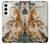 S2751 Tigre Peinture Pinceau chinois Etui Coque Housse pour Samsung Galaxy S22
