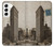 S2832 New York 1903 Flatiron Cartes Postales Bâtiment Etui Coque Housse pour Samsung Galaxy S22