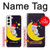 S2849 Mignon Lune Nuit Sleepy Chouette Etui Coque Housse pour Samsung Galaxy S22