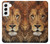 S2870 Lion Roi des Bêtes Etui Coque Housse pour Samsung Galaxy S22