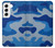 S2958 Armée Bleu Camo Camouflage Etui Coque Housse pour Samsung Galaxy S22