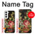 S3013 Roses Antique Millésime Etui Coque Housse pour Samsung Galaxy S22