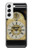 S3144 Support Antique Horloge Etui Coque Housse pour Samsung Galaxy S22