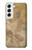 S3240 Pierre en marbre jaune Etui Coque Housse pour Samsung Galaxy S22
