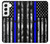 S3244 Ligne Bleu mince Etats-Unis Etui Coque Housse pour Samsung Galaxy S22