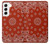 S3355 Motif Bandana Rouge Etui Coque Housse pour Samsung Galaxy S22