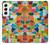S3391 Art abstrait carreaux de mosaïque graphique Etui Coque Housse pour Samsung Galaxy S22