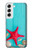 S3428 Aqua Bois Coquille d'étoile de mer Etui Coque Housse pour Samsung Galaxy S22