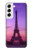 S3447 Paris Eiffel Le coucher du soleil Etui Coque Housse pour Samsung Galaxy S22