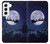 S3508 Noël Père Noël Lune Etui Coque Housse pour Samsung Galaxy S22