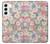 S3688 Motif d'art floral floral Etui Coque Housse pour Samsung Galaxy S22