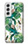 S3697 Oiseaux de la vie des feuilles Etui Coque Housse pour Samsung Galaxy S22