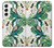 S3697 Oiseaux de la vie des feuilles Etui Coque Housse pour Samsung Galaxy S22