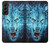 S0752 Feu bleu Loup Etui Coque Housse pour Samsung Galaxy S22 Plus