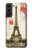 S2108 Tour Eiffel de Paris Carte postale Etui Coque Housse pour Samsung Galaxy S22 Plus