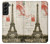 S2108 Tour Eiffel de Paris Carte postale Etui Coque Housse pour Samsung Galaxy S22 Plus