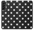 S2299 Noir Pois Etui Coque Housse pour Samsung Galaxy S22 Plus