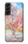 S2450 Van Gogh Fleur de Pêcher Etui Coque Housse pour Samsung Galaxy S22 Plus