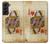 S2833 Poker Carte Coeurs Reine Etui Coque Housse pour Samsung Galaxy S22 Plus
