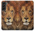 S2870 Lion Roi des Bêtes Etui Coque Housse pour Samsung Galaxy S22 Plus