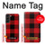 S2931 Rouge Buffle motif de vérification Etui Coque Housse pour Samsung Galaxy S22 Plus
