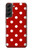 S2951 Rouge Pois Etui Coque Housse pour Samsung Galaxy S22 Plus