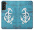 S3053 Marin Blue Anchor Etui Coque Housse pour Samsung Galaxy S22 Plus